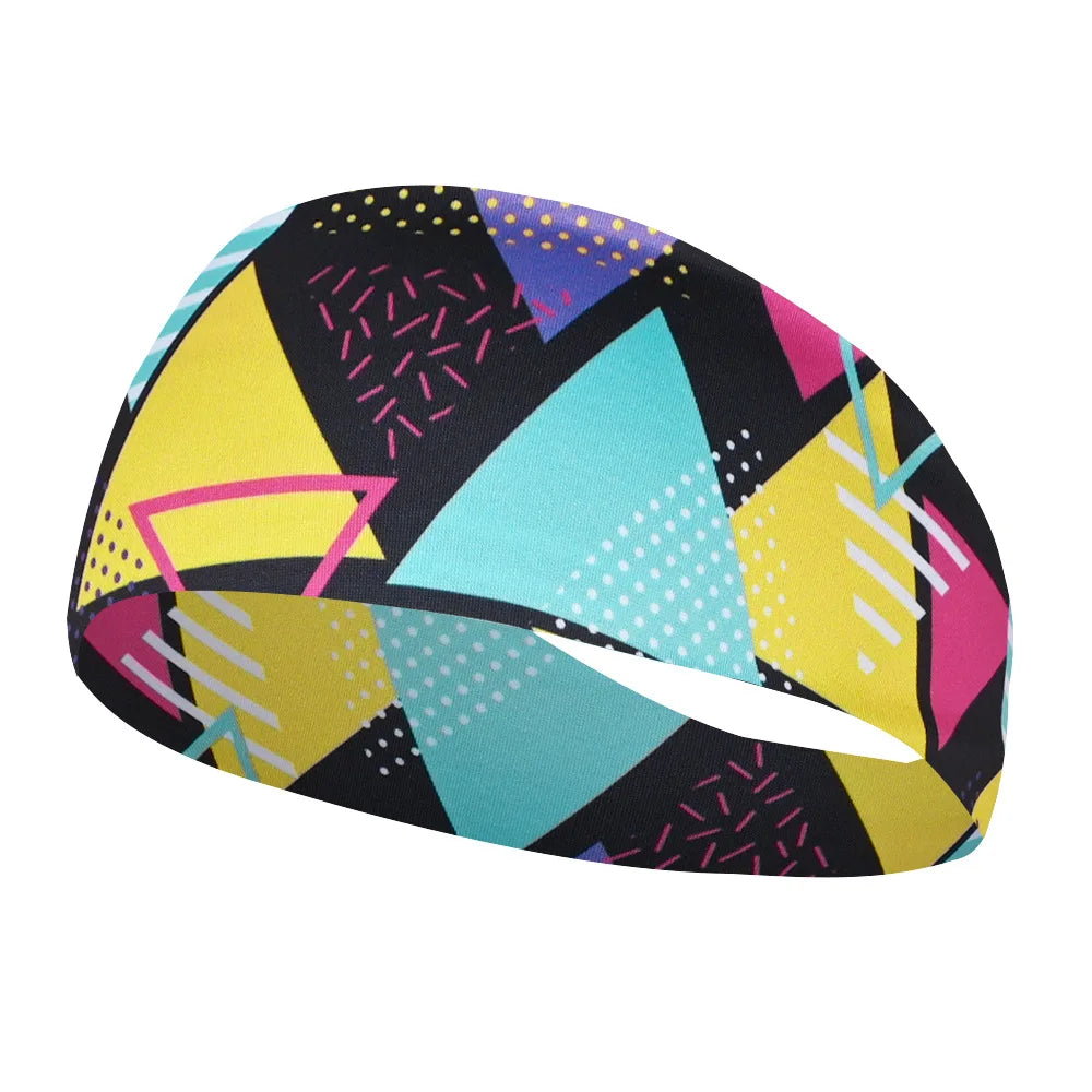 Sports Sweat Party Print Headbands Girls Yoga Fitness Women Hair Accessories Bandannas Wide Running Elastic Workout Hairband