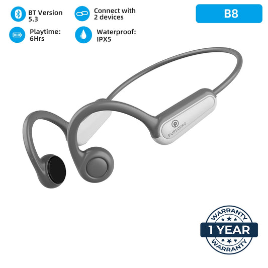 Real Bone Conduction Earphone Type-C Wireless Bluetooth Headphone Waterproof Sport Headset with Mic for Workouts Running Driving