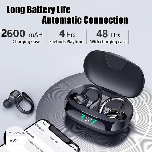 Bluetooth Headphones Touch Control Sports Wireless Earphones HiFi Bass Stereo Waterproof Headset With Microphone Gaming Earbuds