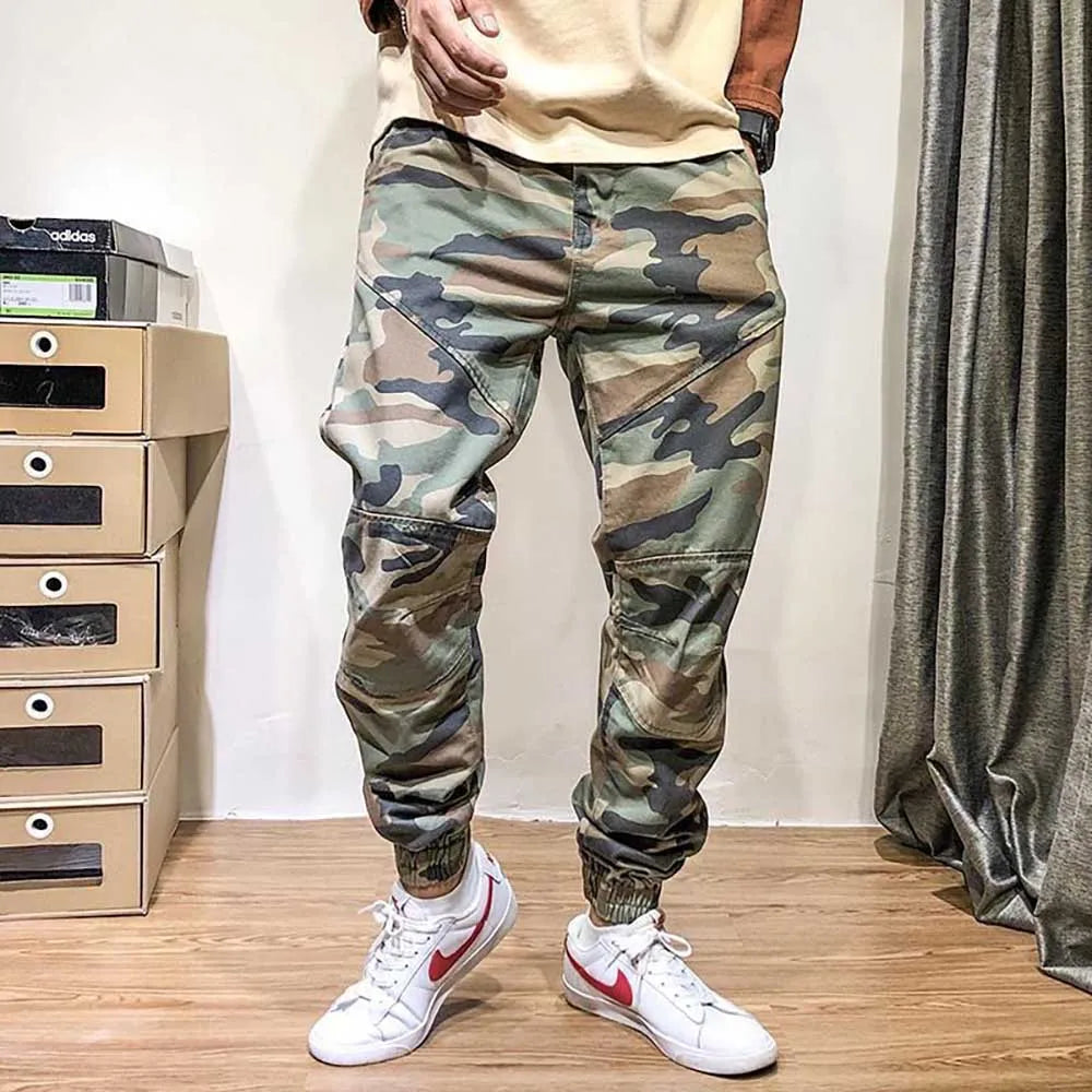 New Fashion Camouflage Tactical Cargo Pants Men Casual Loose Baggy Joggers Cotton Streetwear Trousers Clothing