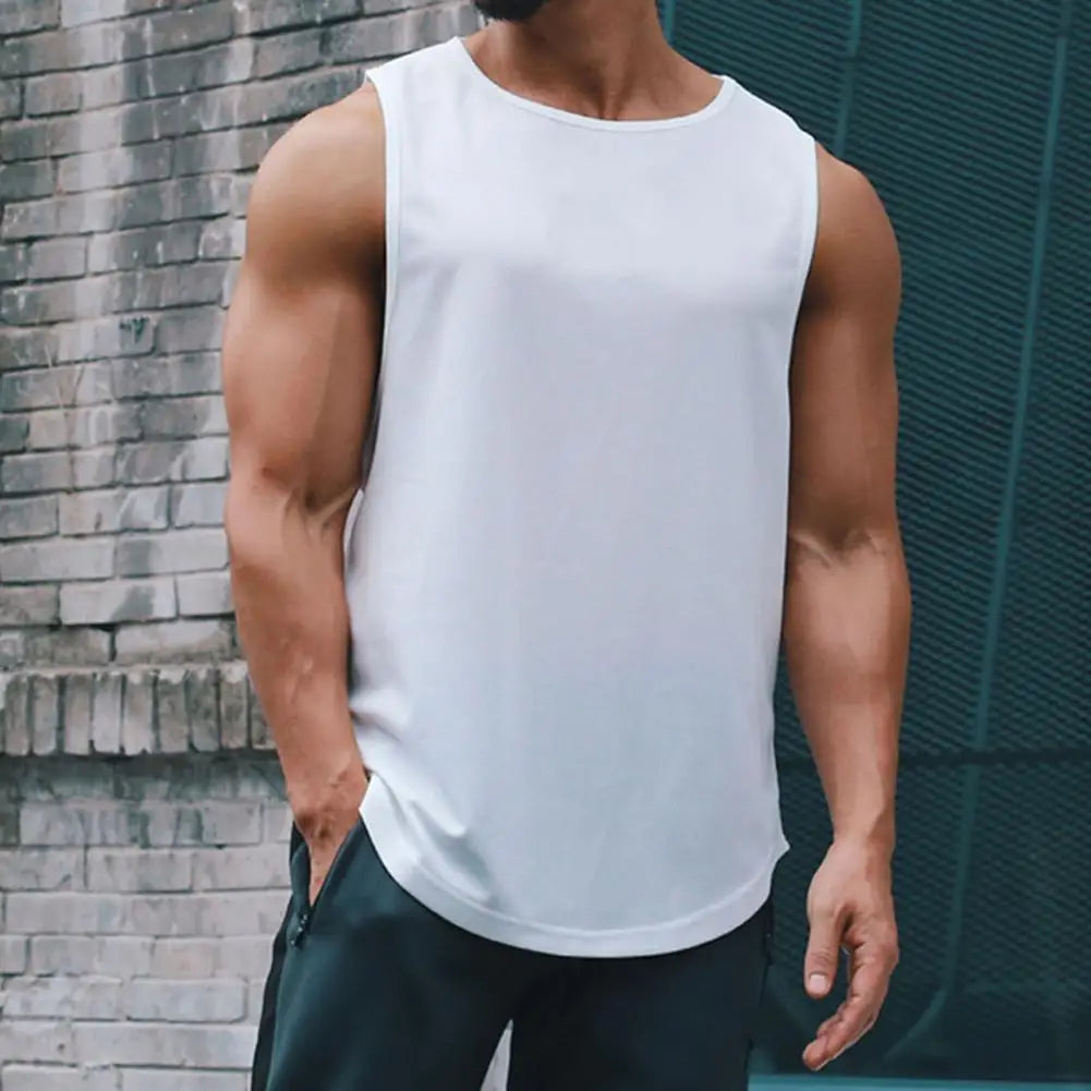 Men Sport Gym Workout Fitness Tank Tops Weight Loss Singlets Vest Male Shirt Tops Breathable Male Solid Running Sport Vest Shirt