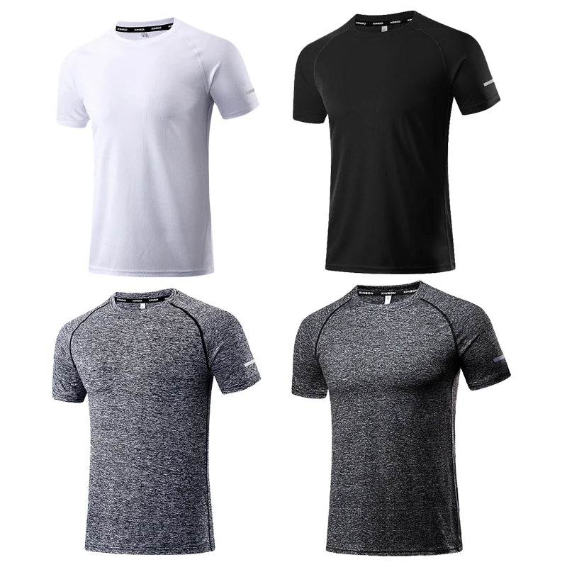 Quick Dry Men's T-shirt Athletic Wear Gym Male Camisetas Sportswear Compression Fitness Shirt Top Running Jersey Sport Clothing