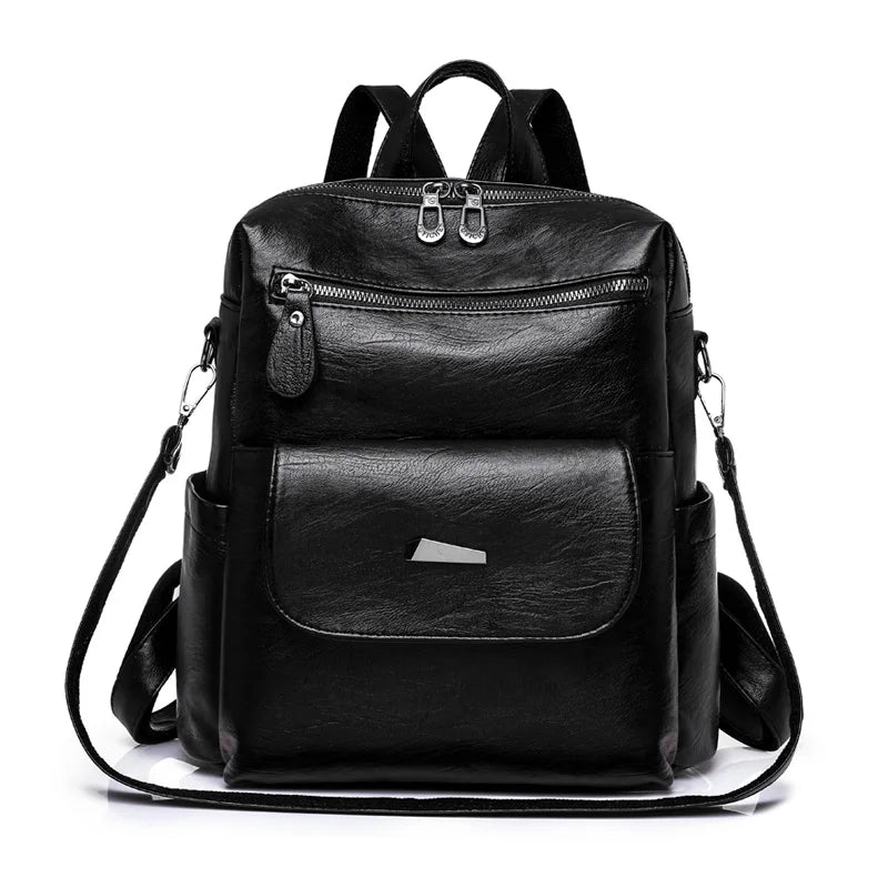 Women Soft Leather Backpacks Vintage Female Shoulder Bags Sac a Dos Casual Travel Ladies Bagpack Mochilas School Bags For Girls