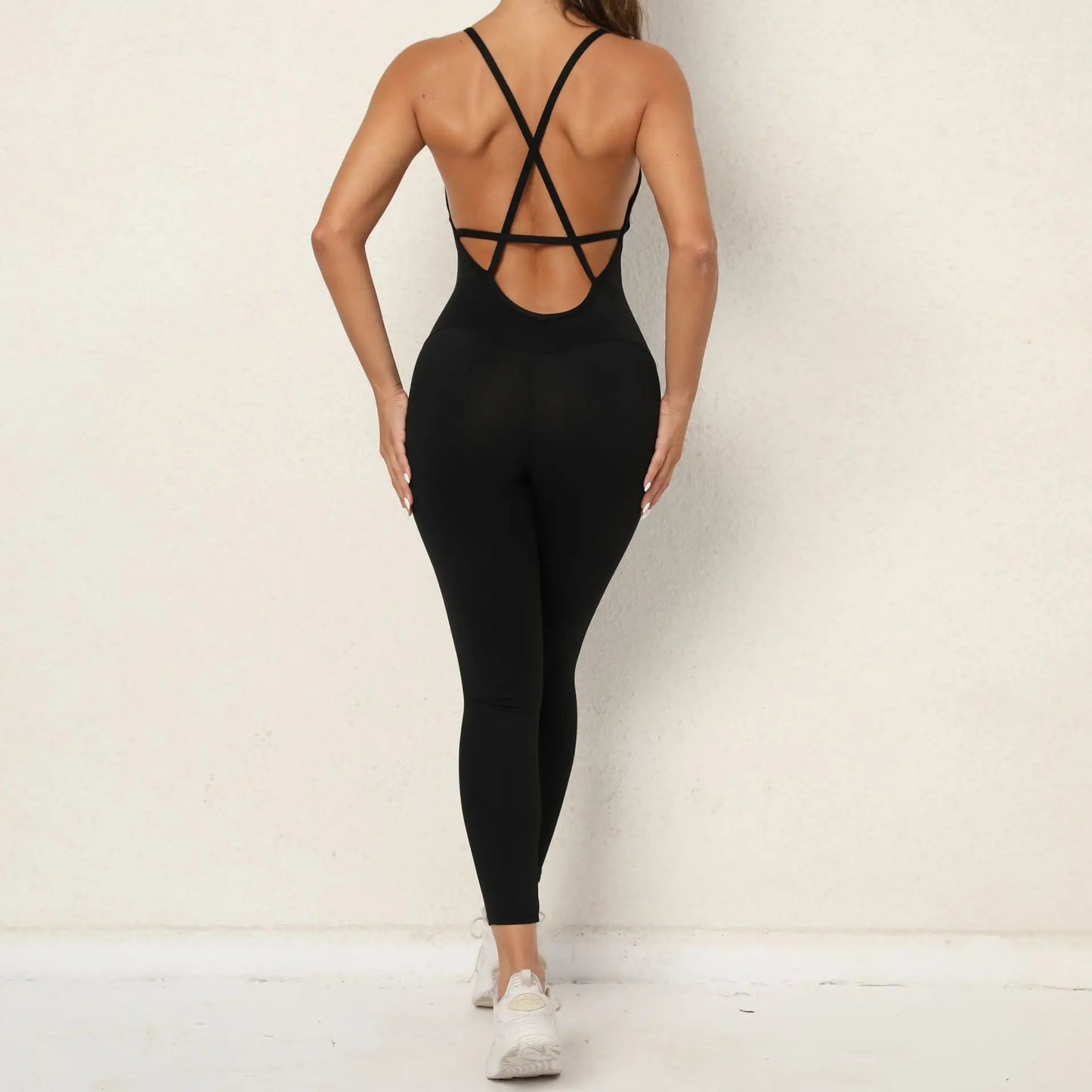 2024 Gym Yoga Jumpsuit for Women Workout Bodysuit Backless Sports Overall Sportswear Ladies Fitness Suit One Piece Outfit