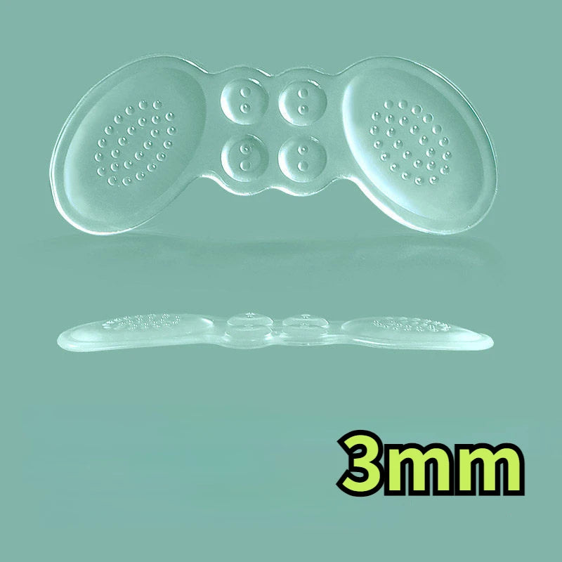 2Pair Silicone Heel Stickers Heels Grips Anti Slip Heel Cushions Non-Slip Relieve Pain Inserts Pads Foot Heel Care Protector