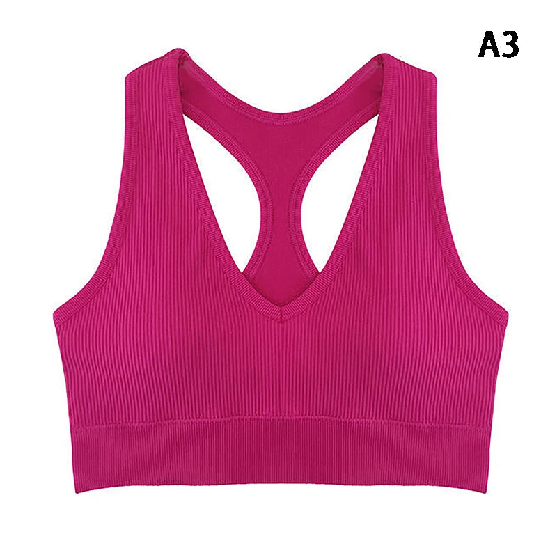 Women Sports Bra Top Push Up Fitness Yoga Bra Underwear Sport Tops For Women Breathable Running Vest Gym Wear