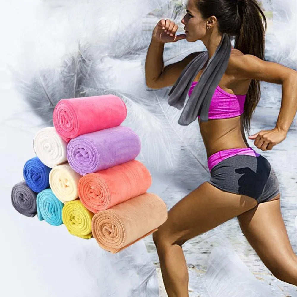 Fitness Equipment With Bundle Pocket Sports Towel Quick-Drying Storage Bag Gym Towel Soft Wiping Sweat Swimming Towel Cycling