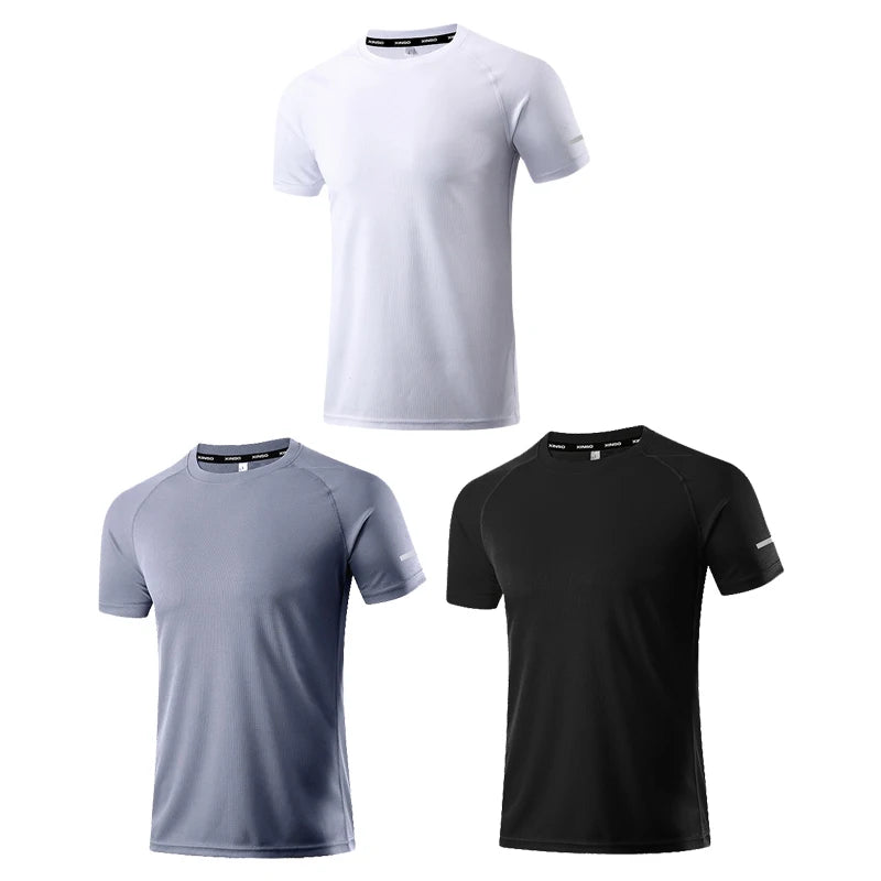 Quick Dry Men's T-shirt Athletic Wear Gym Male Camisetas Sportswear Compression Fitness Shirt Top Running Jersey Sport Clothing