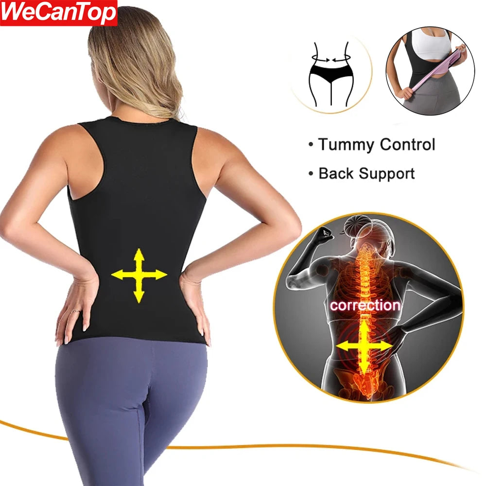 1Pcs Sauna Vest Sweat Waist Trainer for Women Lower Belly Fat & Sauna Suit Effect Neoprene Workout Tank Top  Ppower Lifting Belt