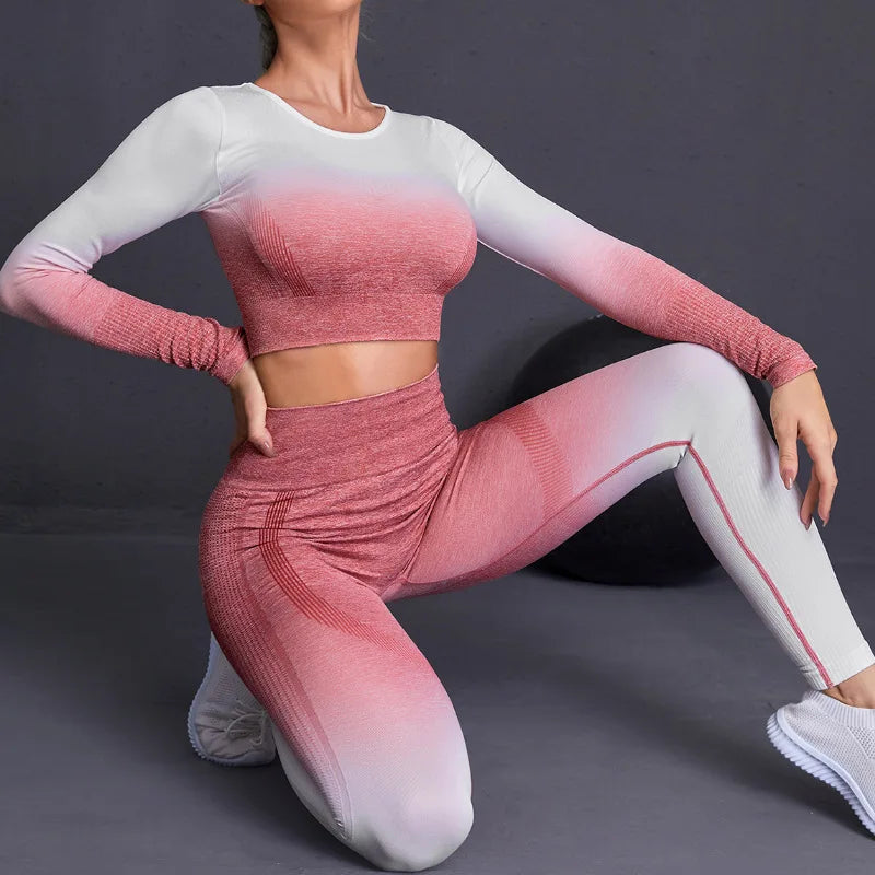 Yoga Set Gym Set Workout Clothes for Women Seamless Leggings Sports Bra Suit Female Clothing High Waist pants Women Tracksuit