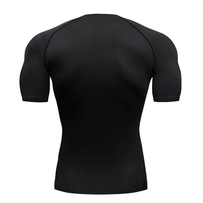 Summer Sport Run Top T-shirt Men Gym Compression T-shirt Fitness Workout Quick Dry Jogging Short Sleeves Tees Shirt Men Clothing