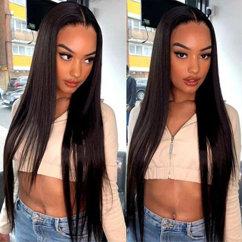 13x6 hd lace frontal human hair wig for women choice Transparent 40 inch lace front bone straight brazilian cheap wigs on sale