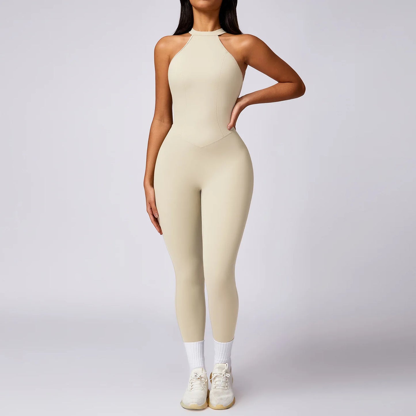 Women One-piece Suit Female Yoga Clothing Workout Bodysuits Nylon Sports Jumpsuit