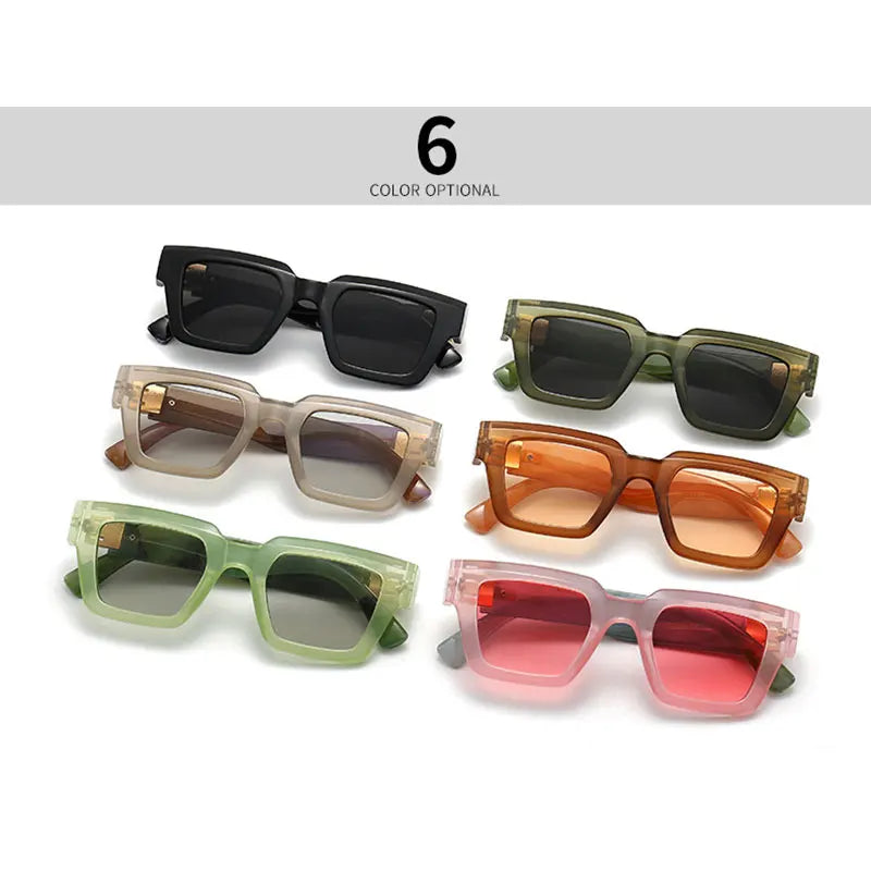 Modern Square Sunglasses Women Vintage Top Grade Glasses Men Pilot Fashion Glasses Brand UV400 Eyeglasses Shades