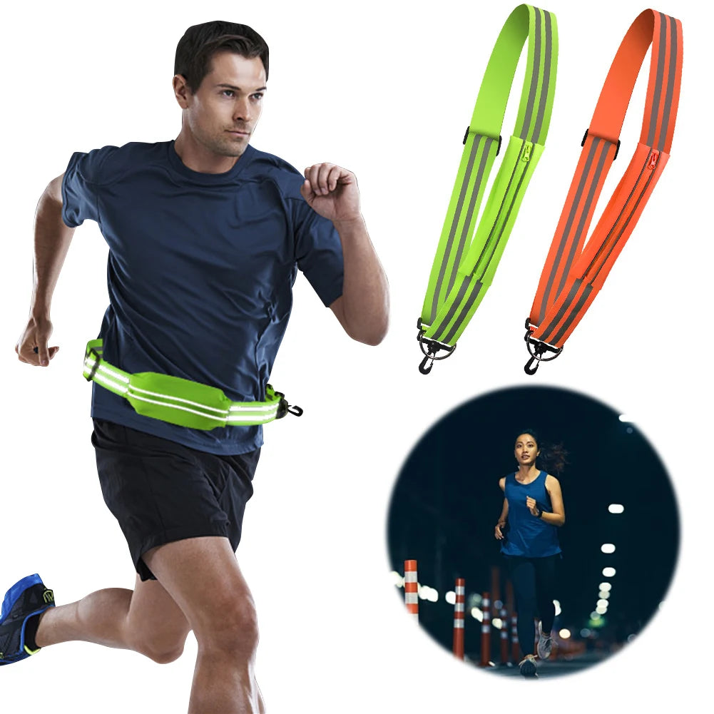 Reflective Shoulder Strap Reflective Belt Adjustable Running Belt High Visibility Elastic Belt Cycling Strap for Running Cycling