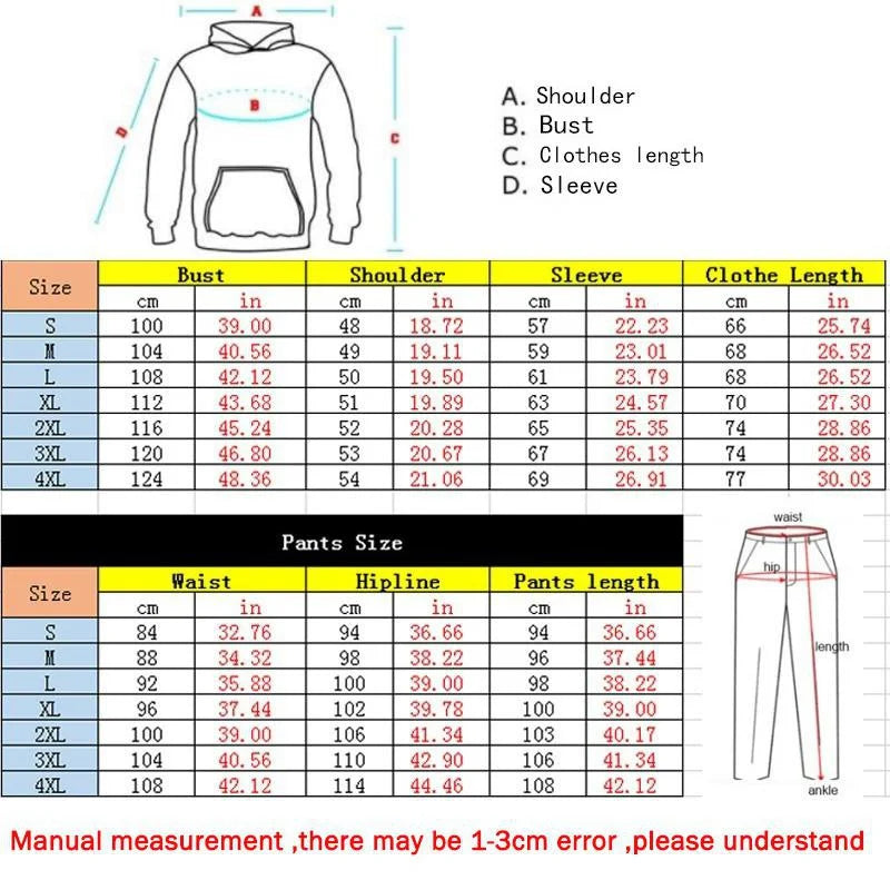 Hot Autumn Winter Womens Hoodie + Sweatpants 2-piece Sweat Suits Hooded Jogging Sports Suits Fashion Printed Tracksuits