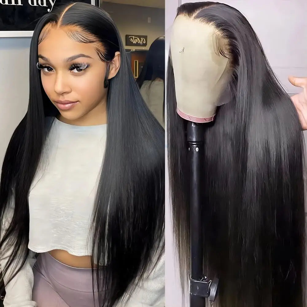 Bone Straight Lace Front Wig   Brazilian 100% Remy Hair 13x4 Hd 30 Inch Straight Lace Frontal Human Hair Wig Pre Plucked