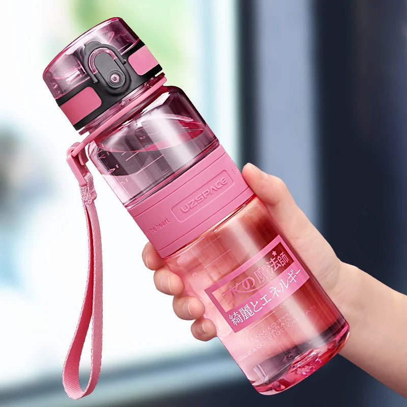 1L 1.5L 2L Fitness Sports Water Bottle Large Capacity Eco-Friendly Plastic Portable Leakproof Shaker Fruit Drink Bottle BPA Free