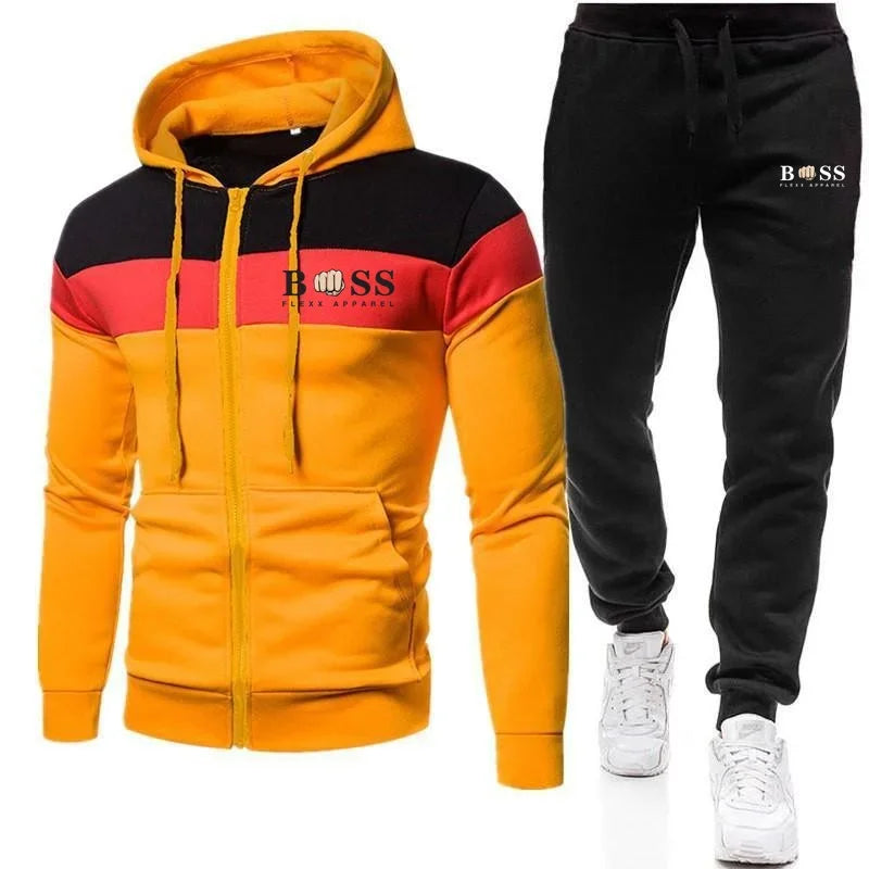 2024 Fashion Tracksuit for Men Hoodie Fitness Gym Clothing Men Running Set Sportswear Jogger Men's Tracksuit Winter Suit Sports