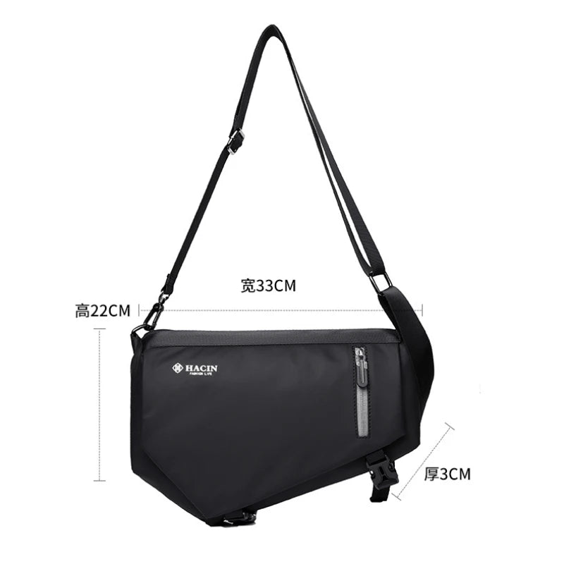 Leisure Waterproof Chest Bag Large Capacity Men's Crossbody Bag Fashion Trend Portable Small Shoulder Bag