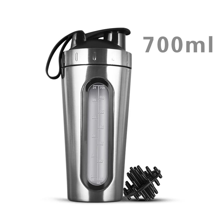 Whey Protein Shaker Sports Bottle Tainless Steel Shaker Bottle Leakproof Gym Nutrition Vacuum Blender Cup Customized