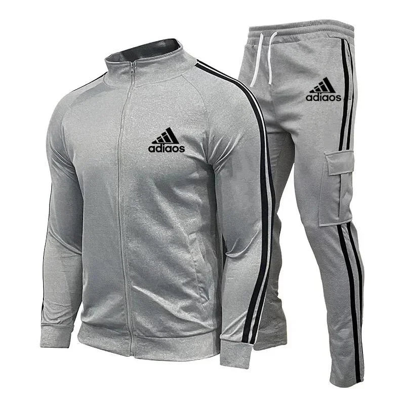 Men's Zipper Stand up Collar Sportswear Set, Sweatshirts and Sweatshirts, Sportswear, Running, Fitness Clothes, New, 2024