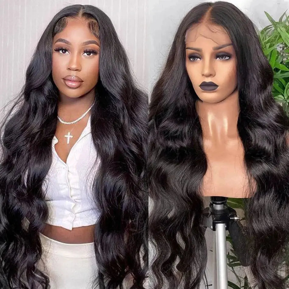 Transparent Body Wave 13x6 Hd Lace Front Human Hair Wig Brazilian Remy 200 density 13x4 Frontal Wigs 30 Inch For Women