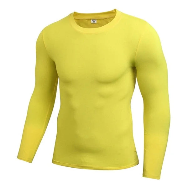 NEW Comfortable Mens Compression Under Base Layer Top Long Sleeve Tights Sports Rashgard Running T-shirt Gym T Shirt Fitness