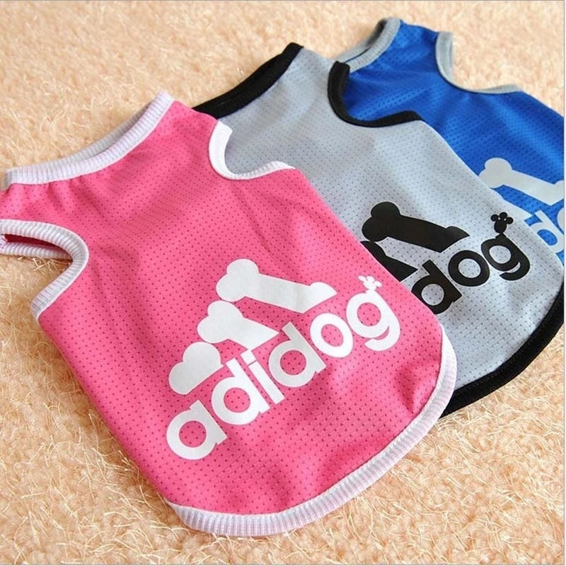 Summer Clothes for Small Dogs Adidog Breathable Mesh T-shirt for Medium Dogs Pet Supplies Puppy Cat Clothing Chihuahua Costume