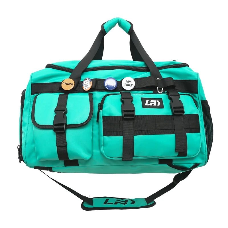 Large capacity nylon duffel bag waterproof travel gym bag for men and women