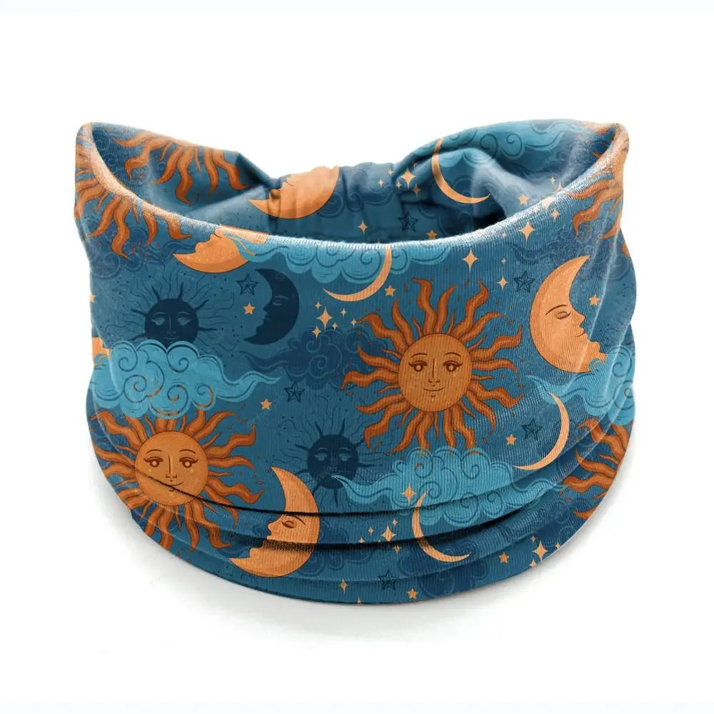 Vintage Knot Wide Headbands New Flower Print Boho Printed Headscarf Star Printed Wide Brim Hair Accessories Yoga