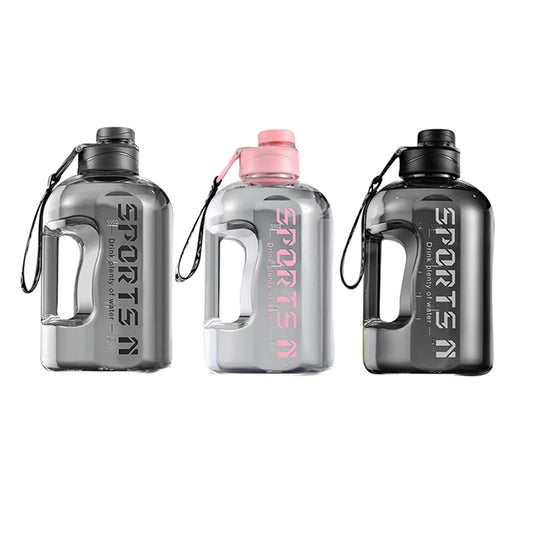 Sports Water Bottle 1.7/2.7L Large Capacity Water Kettle Fitness Gym Portable Gradient Plastic Accurate Calibration Water Cup