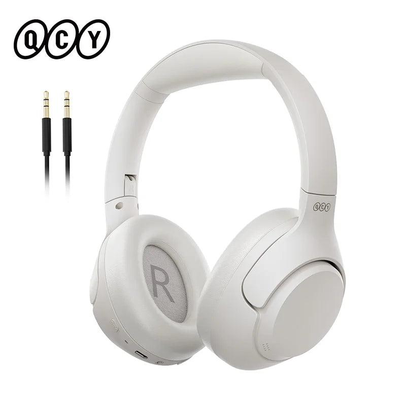 QCY H3 ANC Wireless Headphones Bluetooth 5.4 Hi-Res Audio Over Ear Headset 43dB Hybrid Active Noise Cancellation Earphones 60H