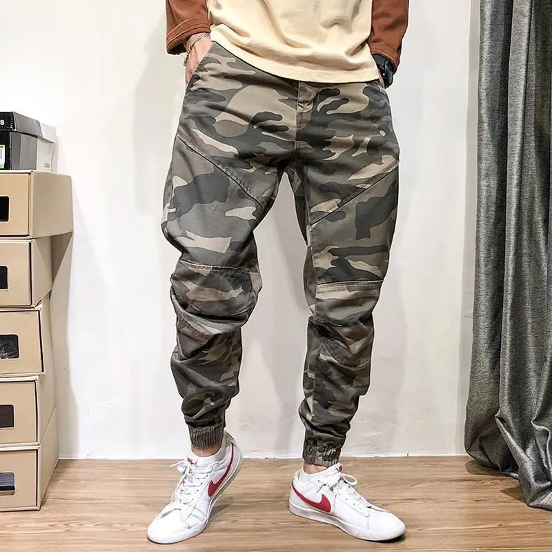 New Fashion Camouflage Tactical Cargo Pants Men Casual Loose Baggy Joggers Cotton Streetwear Trousers Clothing