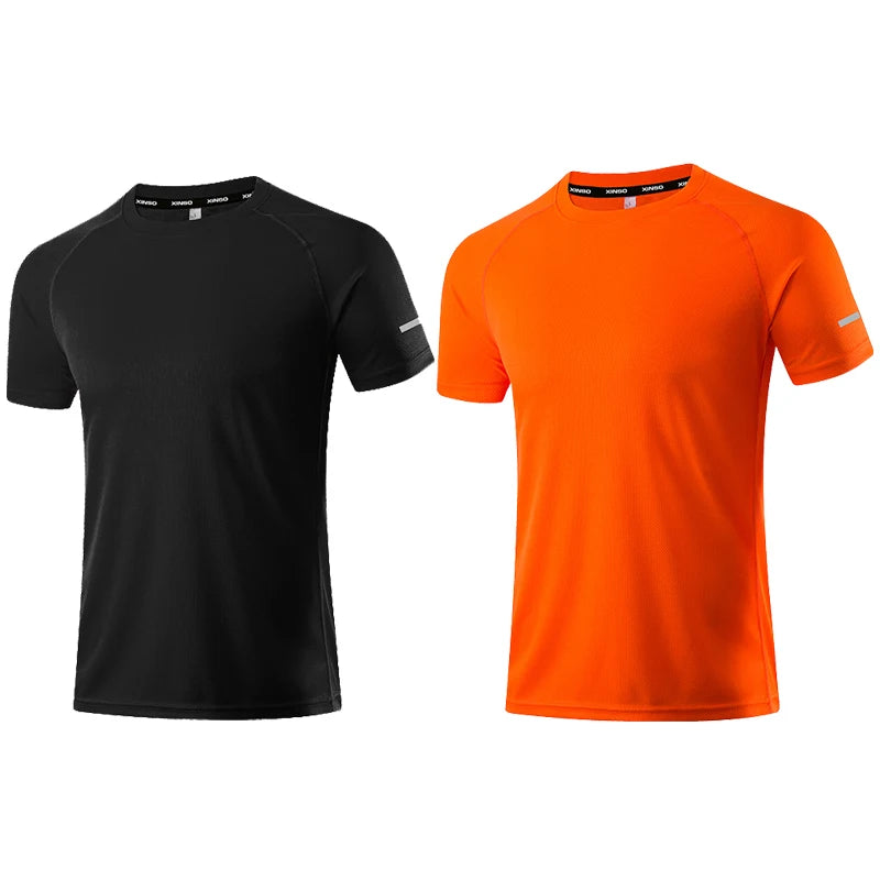 Quick Dry Men's T-shirt Athletic Wear Gym Male Camisetas Sportswear Compression Fitness Shirt Top Running Jersey Sport Clothing