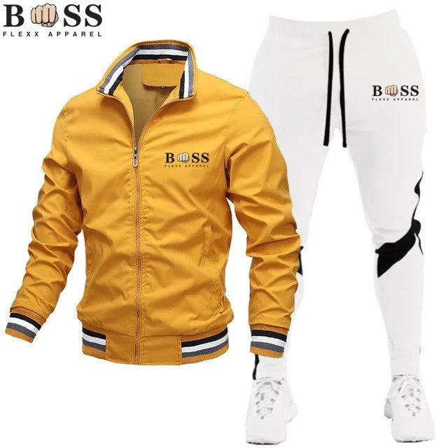 New Mens Tracksuits 2024 Men Sets Sweatshirt+sweatpants Tracksuit Zipper Stand Collar Sports Suit Jogging Fitness Men Clothing