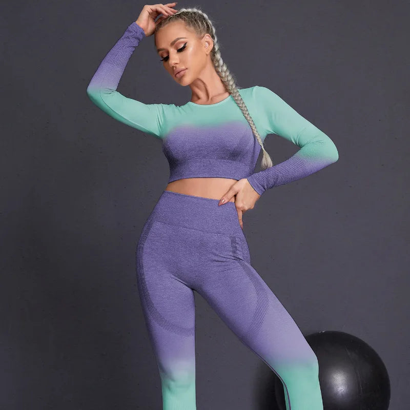 Yoga Set Gym Set Workout Clothes for Women Seamless Leggings Sports Bra Suit Female Clothing High Waist pants Women Tracksuit