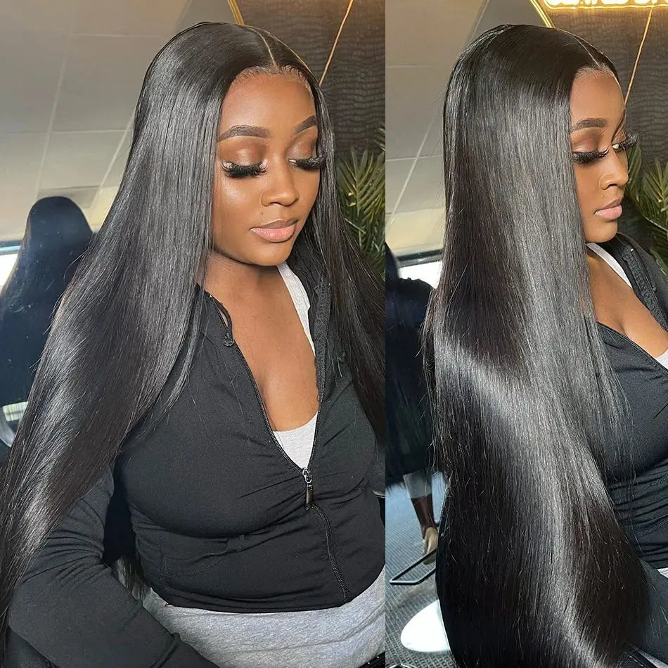 13x6 hd lace frontal human hair wig for women choice Transparent 40 inch lace front bone straight brazilian cheap wigs on sale