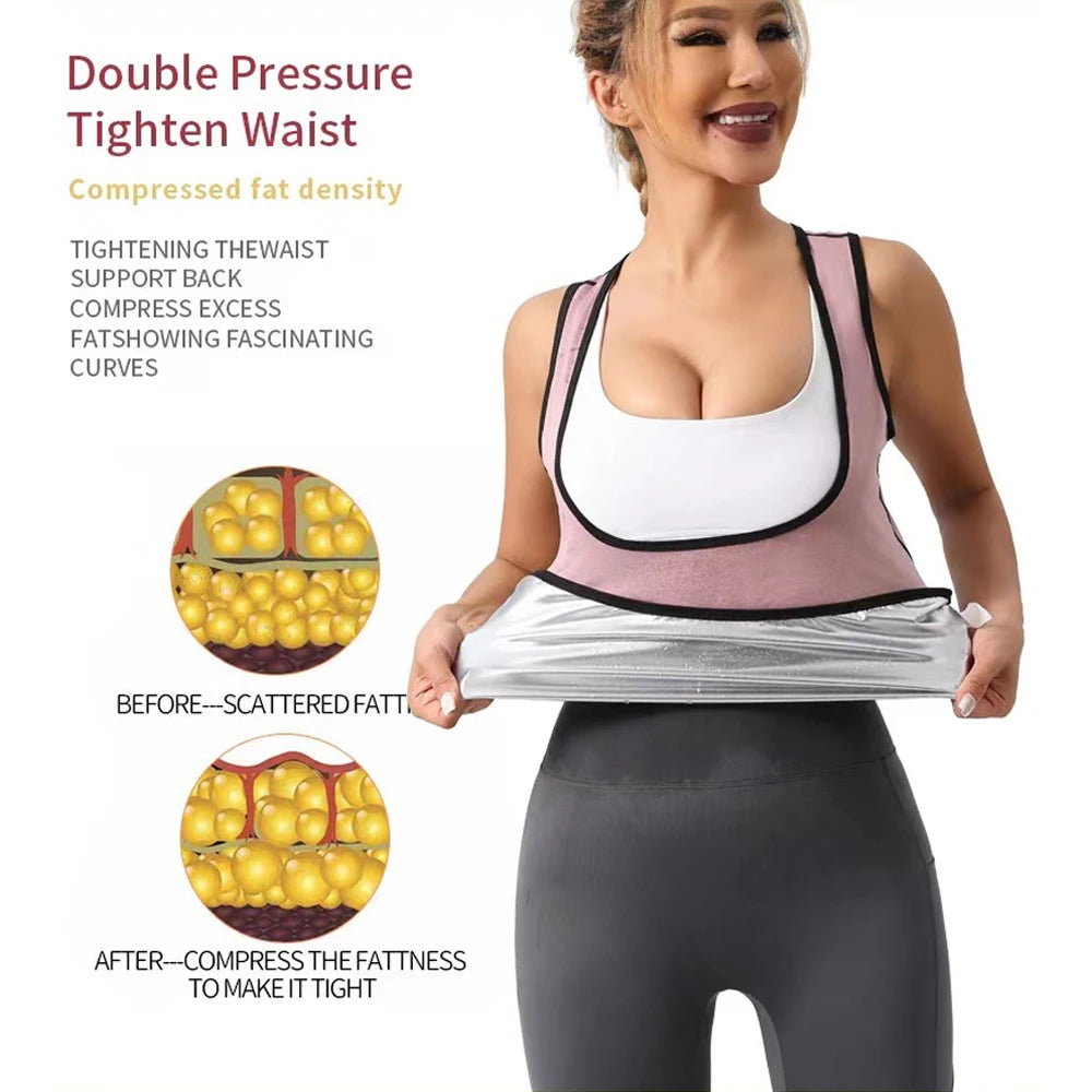 1Pcs Sauna Vest Sweat Waist Trainer for Women Lower Belly Fat & Sauna Suit Effect Neoprene Workout Tank Top  Ppower Lifting Belt