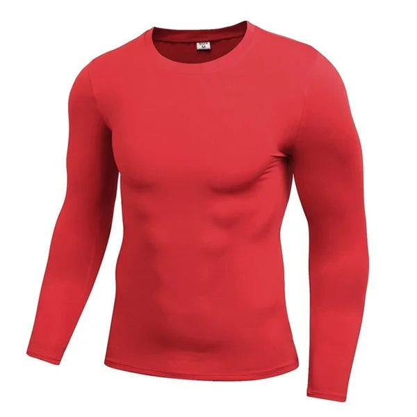 NEW Comfortable Mens Compression Under Base Layer Top Long Sleeve Tights Sports Rashgard Running T-shirt Gym T Shirt Fitness