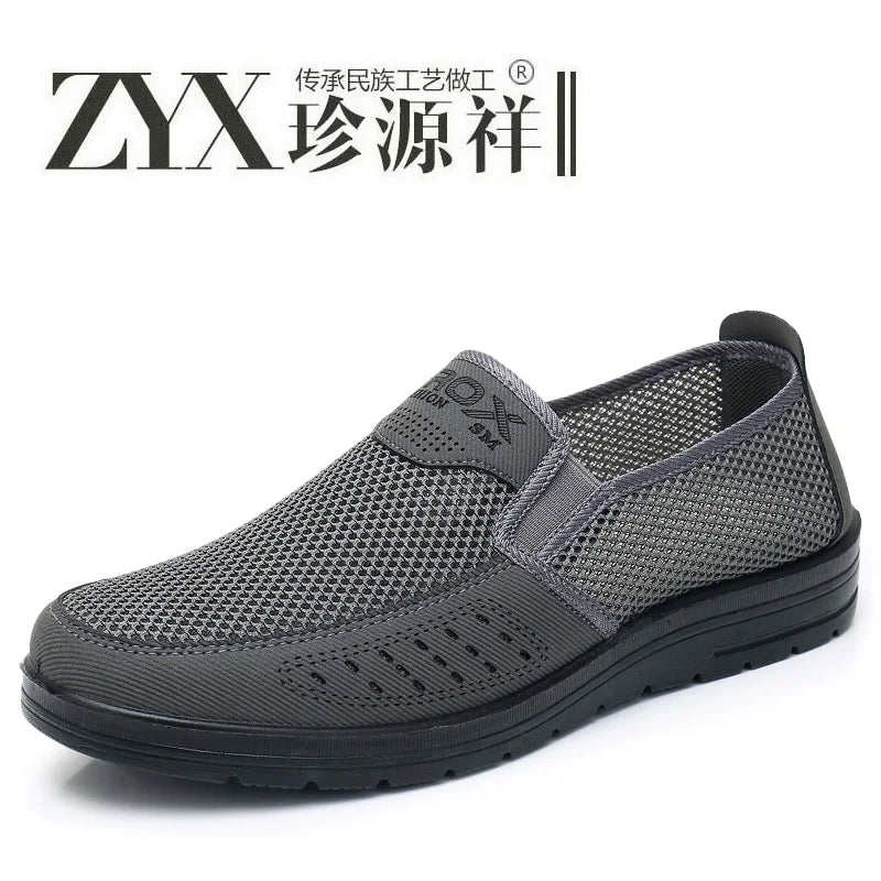 cloth shoes summer male tennis shoes breathable mesh surface middle-aged daddy soft bottom anti-slip elderly leisure men's shoes