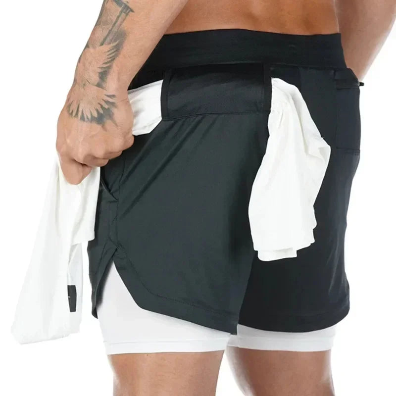 2024 Men's Summer Sports Shorts Breeches Homme Gym Casual Fitness Shorts Men-in-shorts Training Wicking Running Shorts Male