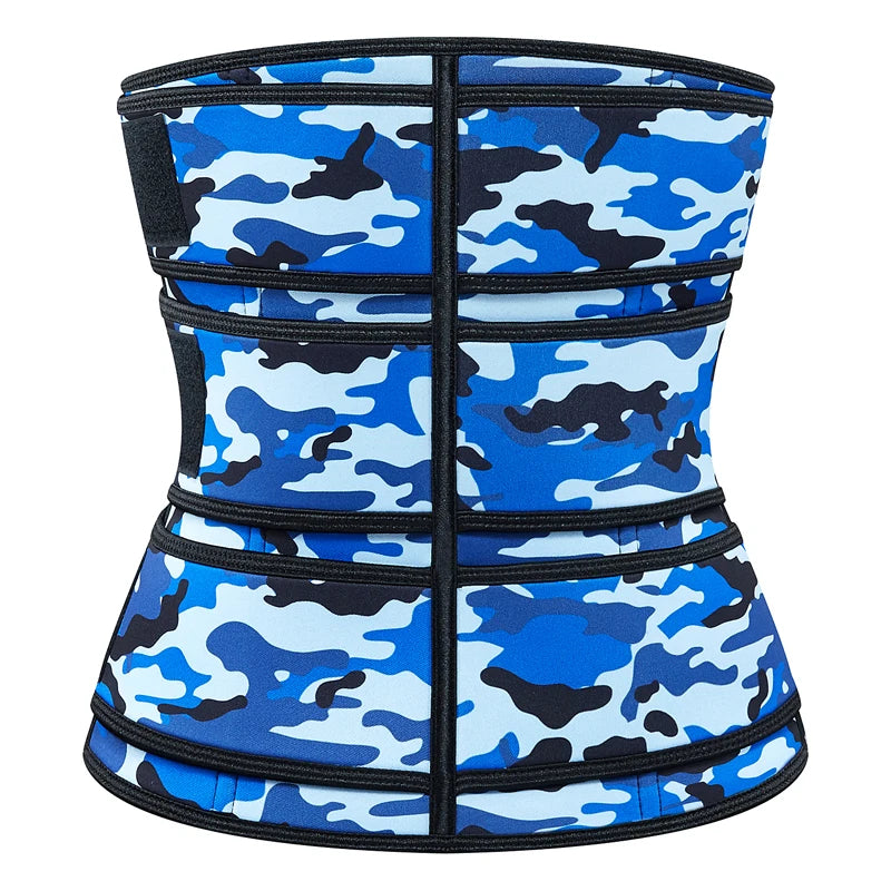 Neoprene Sauna Waist Trainer Corset Camouflage Sweat Slimming Belt for Weight Loss Compression Trimmer Workout Fitness