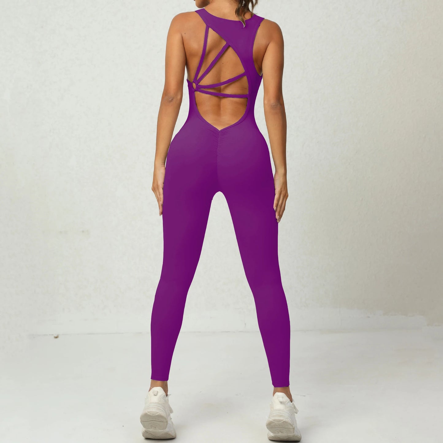 2024 Mental Lycra Gym Yoga Sets One Piece Jumpsuit Sport Women Workout Clothes for Women Fitness Womens Outfits Active Suits