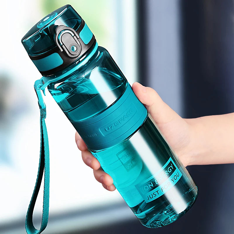 1L 1.5L 2L Fitness Sports Water Bottle Large Capacity Eco-Friendly Plastic Portable Leakproof Shaker Fruit Drink Bottle BPA Free