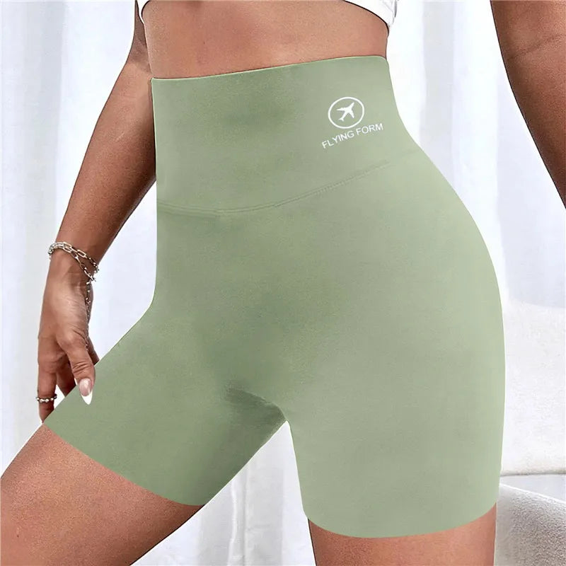 Women Seamless Yoga Shorts Spring Summer Hip Lifting Squat Proof High Elastic Fitness Legging Quick Drying Cycling Workout Tight