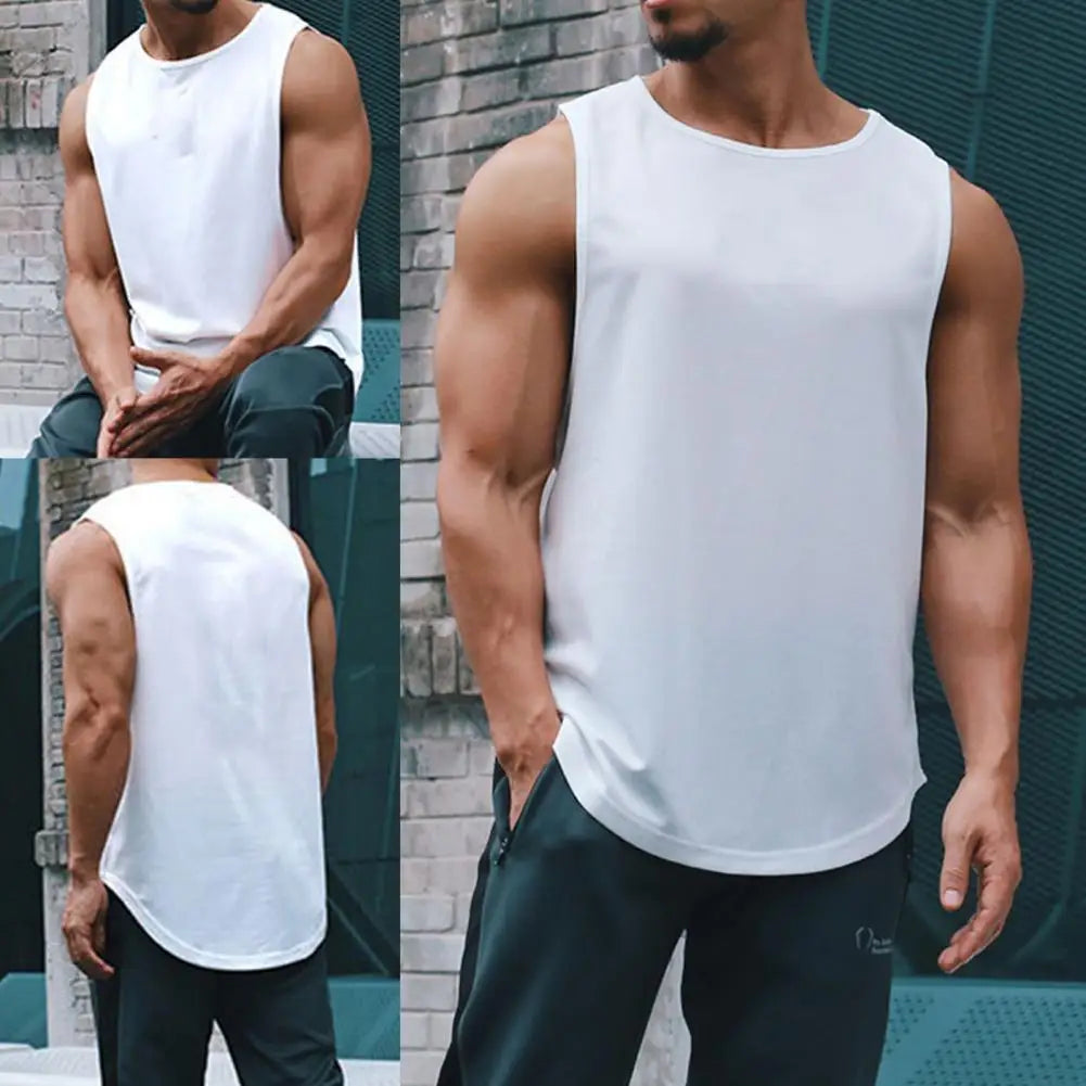 Men Sport Gym Workout Fitness Tank Tops Weight Loss Singlets Vest Male Shirt Tops Breathable Male Solid Running Sport Vest Shirt