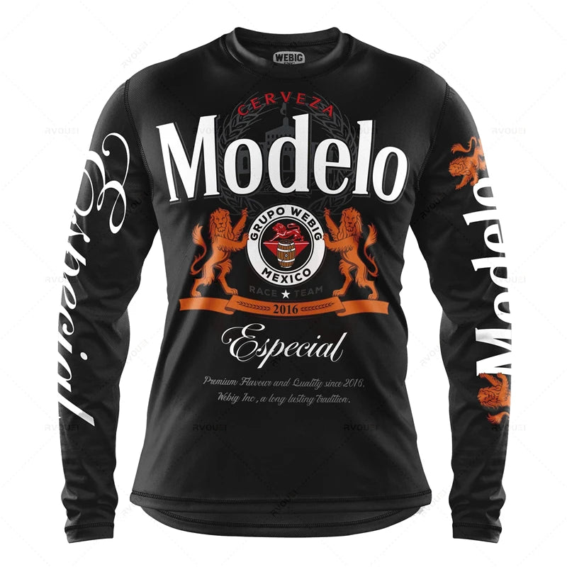 Motorcycle Mountain Bike Downhill Jersey, MTB Offroad DH Bicycle Locomotive Shirt, Cross Country Fishing Hunting Clothes