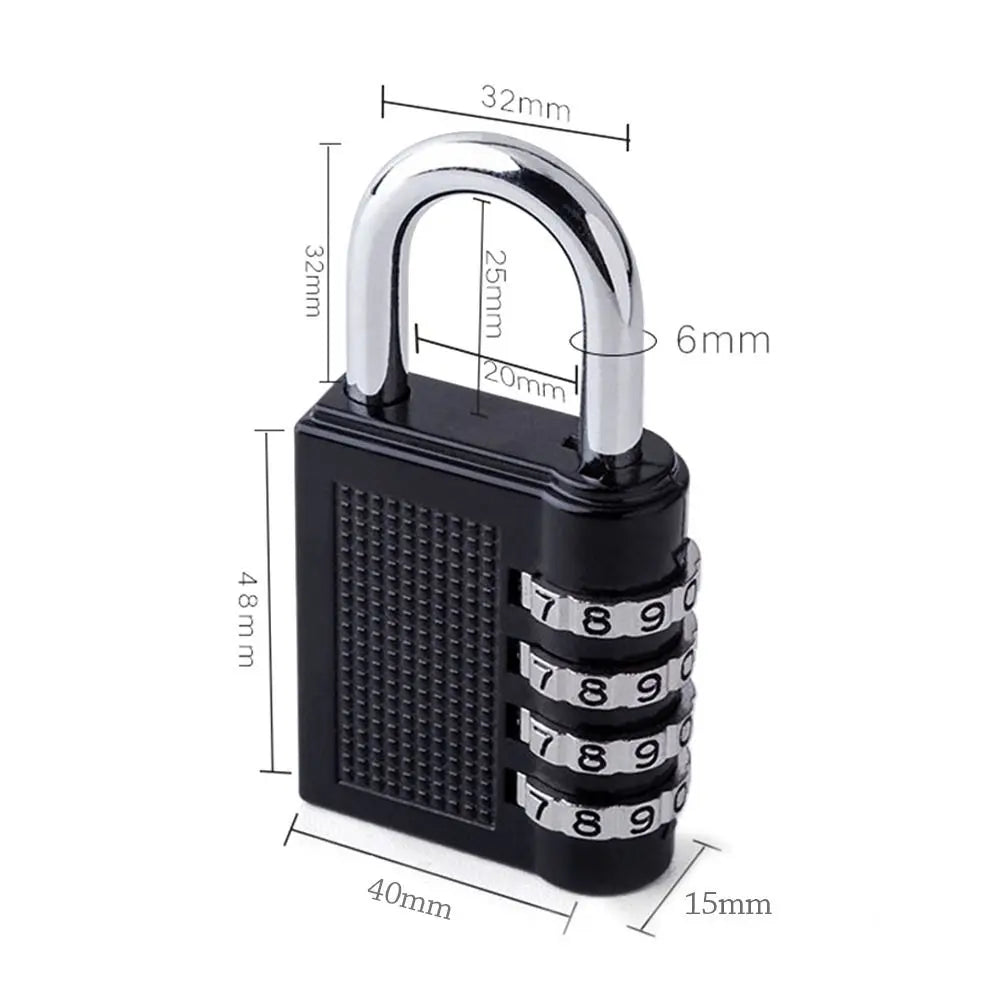 Multifunctional Anti-theft Padlock 4-digit Locks Security Code Security Lock Number Code Smart Combination Lock