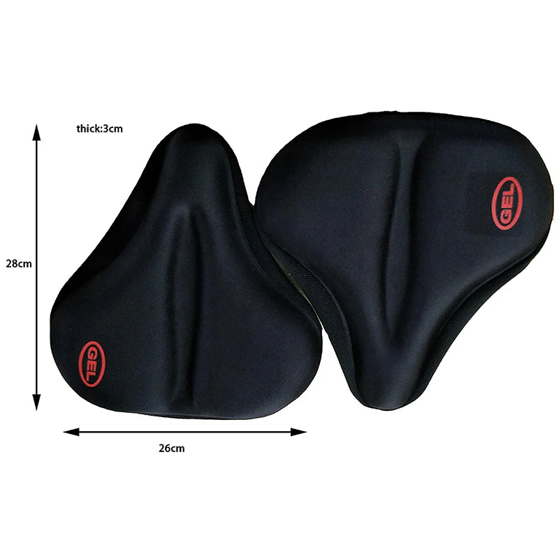 Increase and widen bicycle silicone cushion cover thickened mountain electric vehicle seat cover bicycle saddle cover